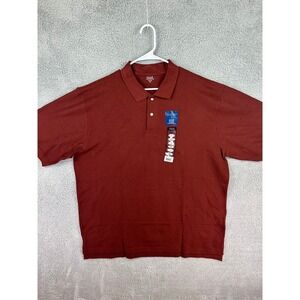 Falls Creek  Polo Shirt Mens XL Maroon Long Sleeve Polo Shirt  Rugby New